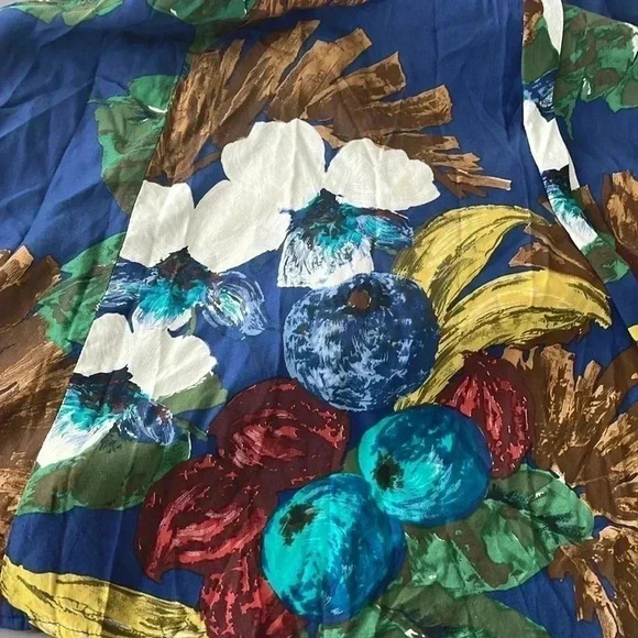 [S]Vintage BOA France Cross Shoulder Belt Open Back Floral Print  Mid Dress - Picture 15 of 16